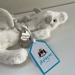 Jellycat Snow Dragon Keychain - NEW WITH TAGS
